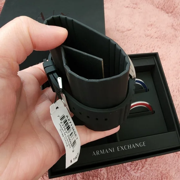 Armani Exchange Black and Silver Men's Watch